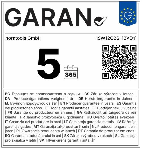 Horntools Seilwinde 5,4 Tonnen AlphaG 2-Gang mit Trommelbremse 12V Kunststoffseil