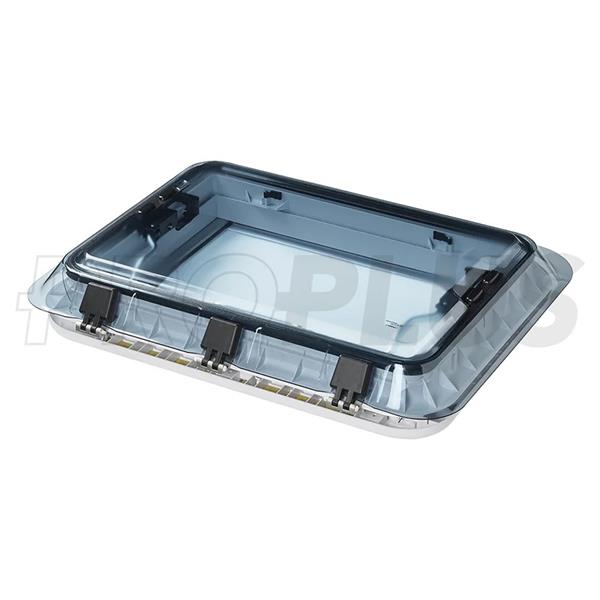 PATEUROPE Dachhaube 700x500 mm ohne Dauerlüftung mit LED transparent