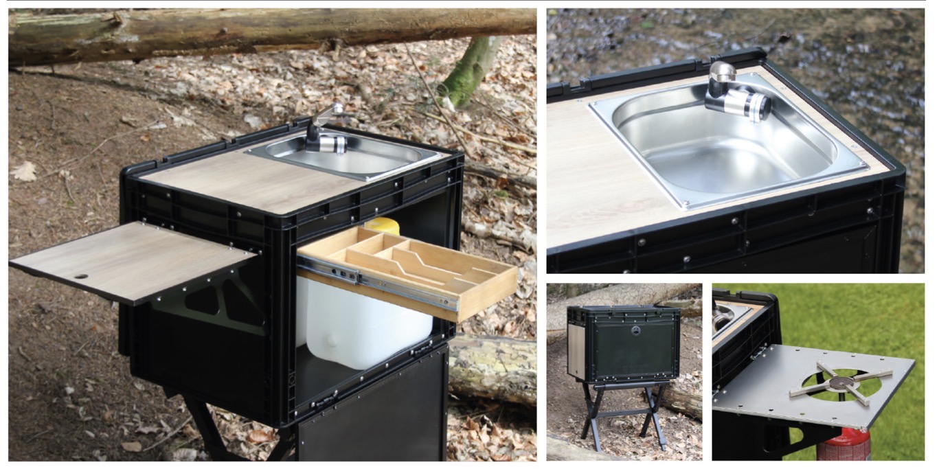 Multifunktionale, klappbare und tragbare Outdoorküche Youventure Case Kitchen