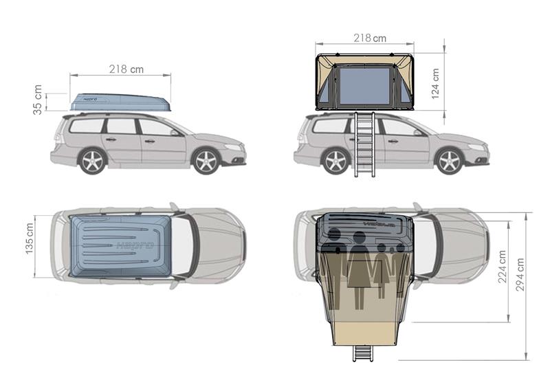 Hapro Dachzelt Vista XL Hybrid