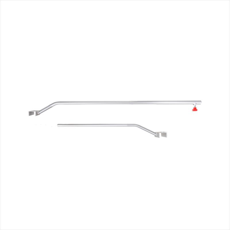 Flachplanenbügel Aluminium verstellbar 108-146cm Anhänger Planenstütze Alu 2x