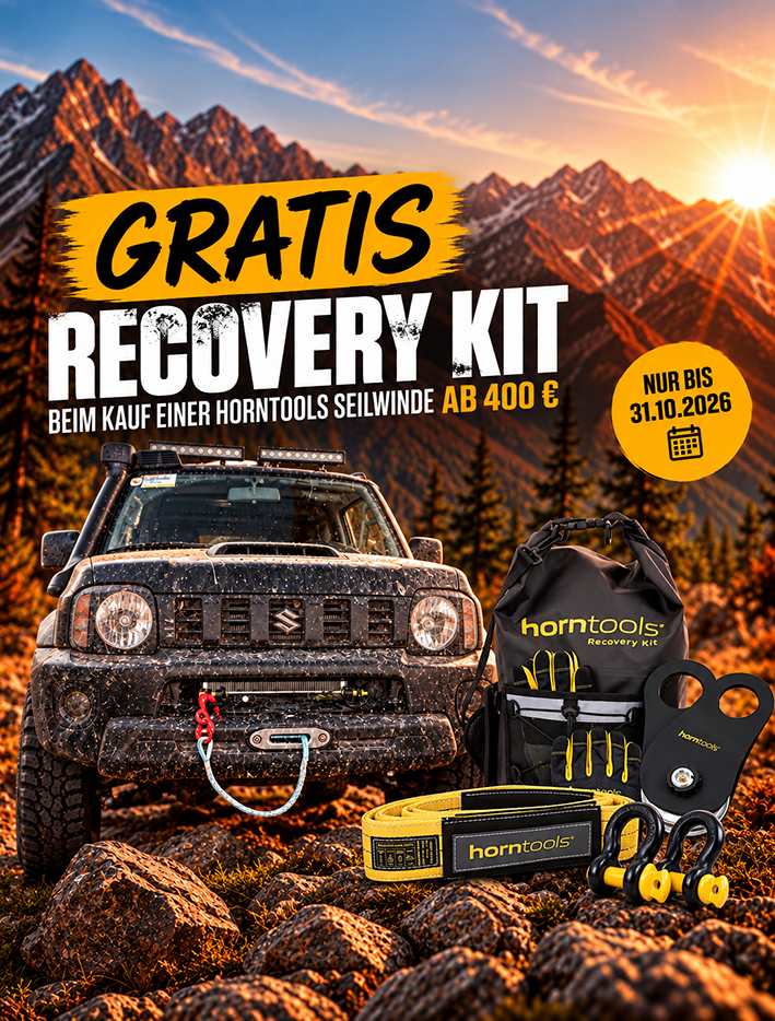 Horntools Seilwindensystem Alpha für Suzuki Jimny FJ - 4,3 Tonnen