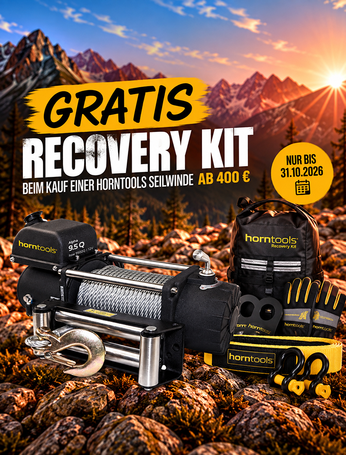 Horntools Seilwinde 4,3 Tonnen Alpha Quick 12V Stahlseil