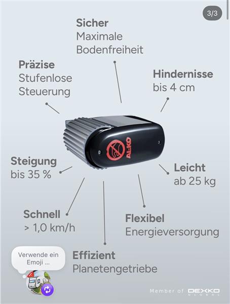 Rangierantrieb MAMMUT GALAXY für Einachs-Wohnwagen bis 1.800 kg mit U-Anbindung