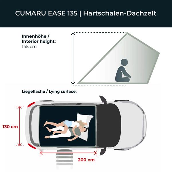Vickywood Dachzelt CUMARU EASE Grau Hartschale AKTION