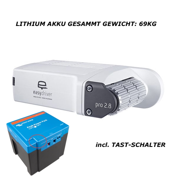 Easydriver Pro 2.8 + PPP 30AH Lithium Rangierhilfe 4 WD Allrad