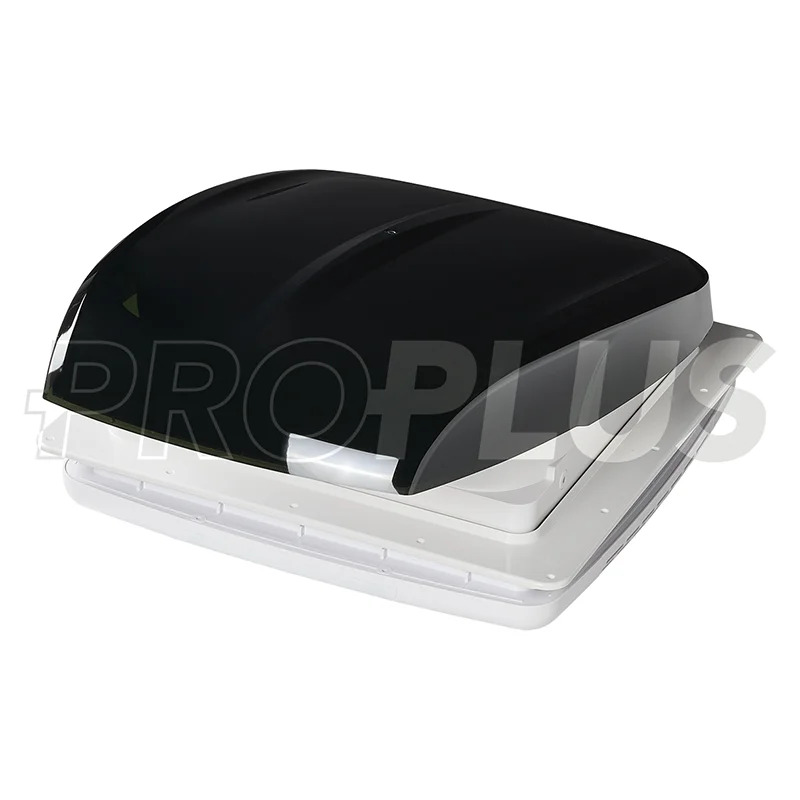 PATEUROPE Dachhaube DeLuxe 400x400 mm schwarz mit Lüfter