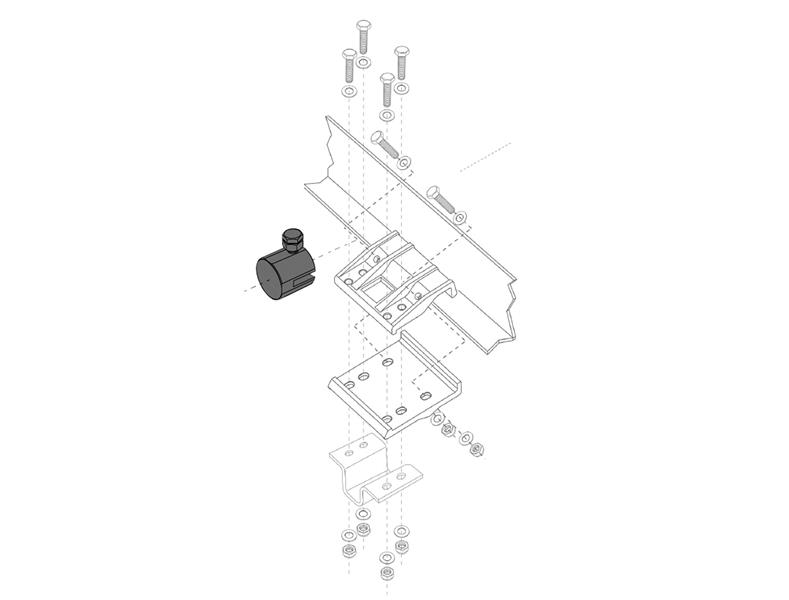 Chassis Stopper mit Klemm Schraube 2 Stück schwarz ADAPTER