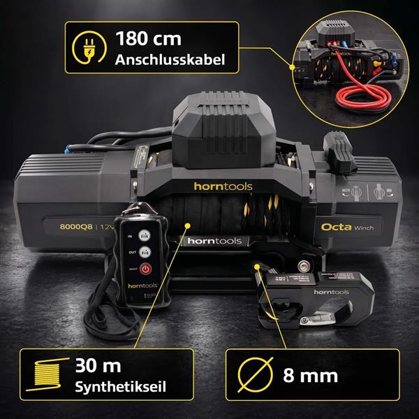 Horntools Elektrische Seilwinde Octa 3,6 Tonnen VORBESTELLEN