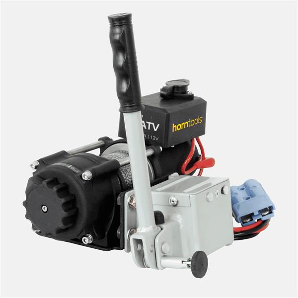 Horntools Mobiles Seilwindensystem 1,6 Tonnen + 22m Kunststoffseil 12V