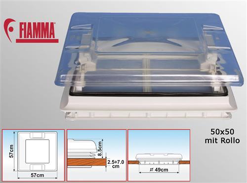 FIAMMA Vent Dachhaube Dachluke  50 x 50 Getönt Wohnwagen Caravan mit Rollo