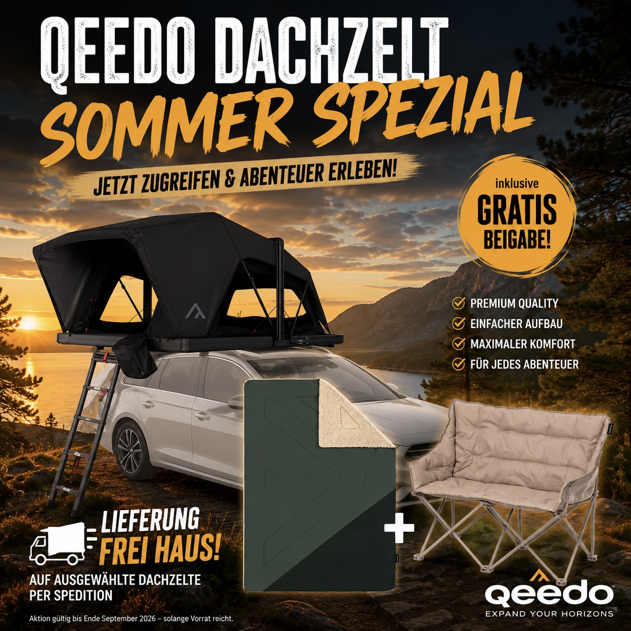 Qeedo Dachzelt Freedom Hybrid 3+ AKTIONS URLAUBSGELD